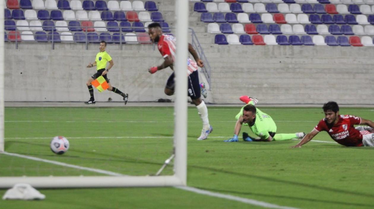 El gol anotado por Miguel Ángel Borja.