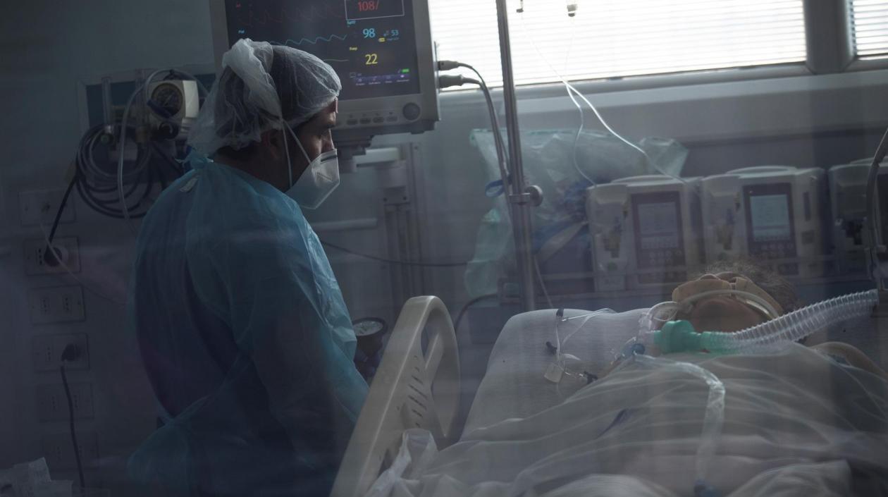 Un paciente con Covid-19 en un hospital de Chile. 