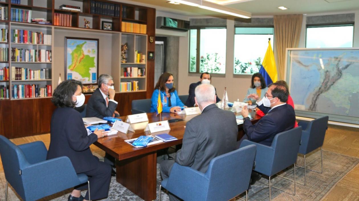 Reunión del Fiscal General Francisco Barbosa con la delegación de la CIDH.