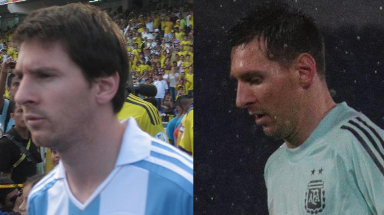 Lionel Messi en 2011 y hoy en día, en 2021. 
