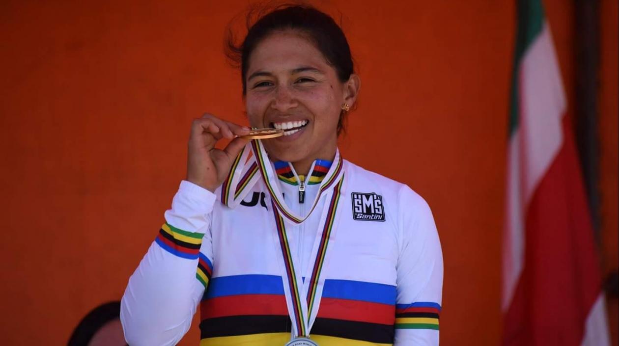 Carolina Munévar, ciclista colombiana. 