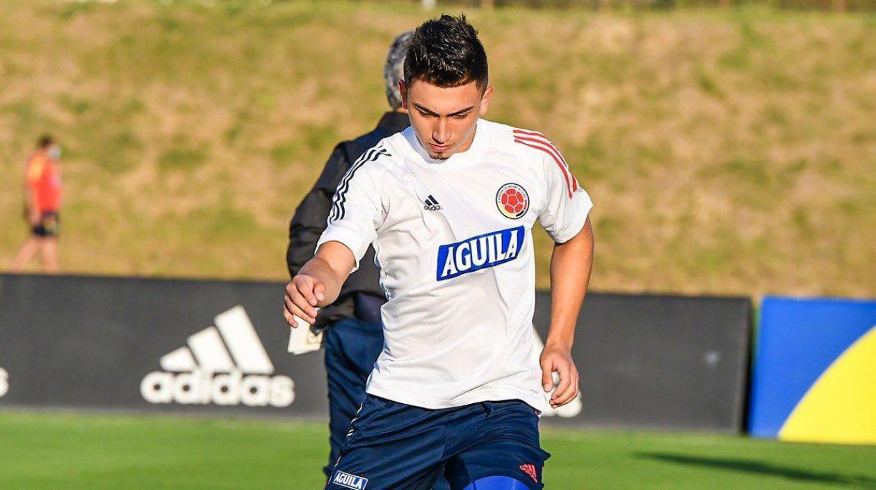 Fabián Ángel durante un entrenamiento con la Selección Colombia. 