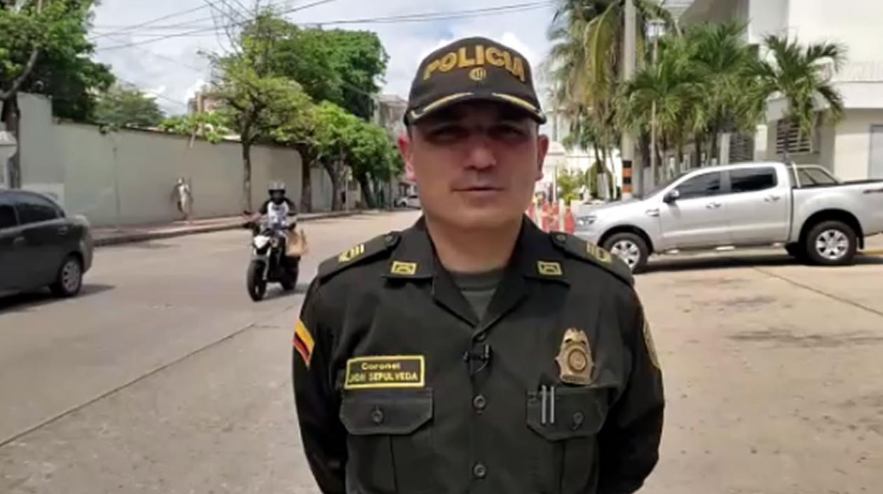 Coronel Jhon Sepúlveda, Comandante (e) de la Policía Metropolitana. 