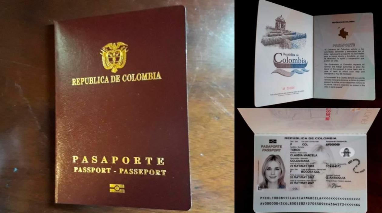 Imagen referencial del pasaporte colombiano.