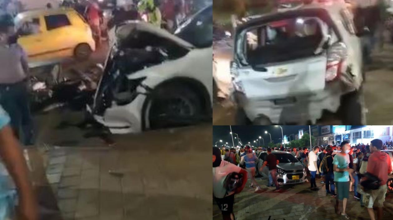En las imágenes se observan los dos vehículos involucrados en el accidente.