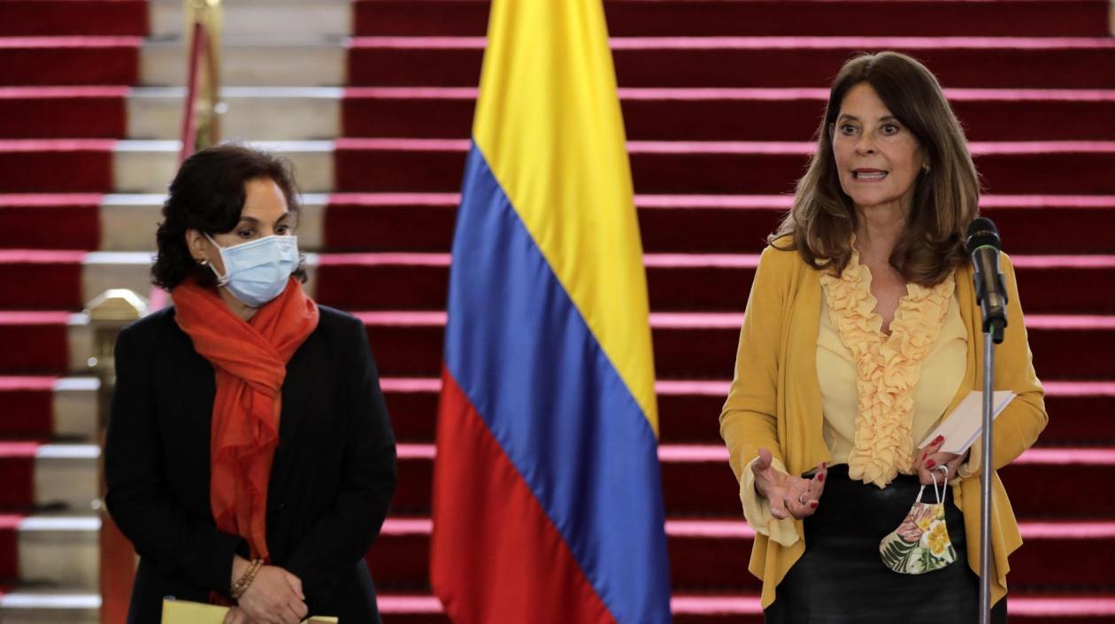 a vicepresidenta y canciller de Colombia, Marta Lucía Ramírez.