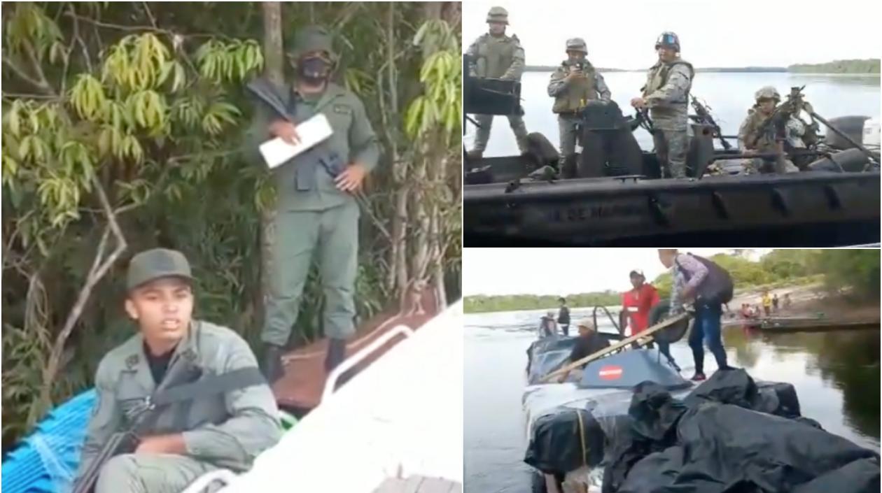 La Armada encontró a los dos militares venezolanos revisando una embarcación colombiana.