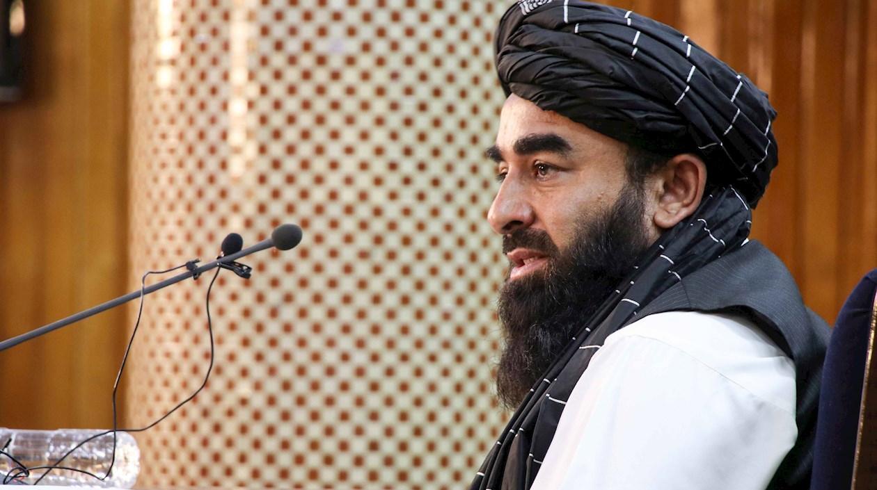 Portavoz de los talibanes, Zabihullah Mujahid.