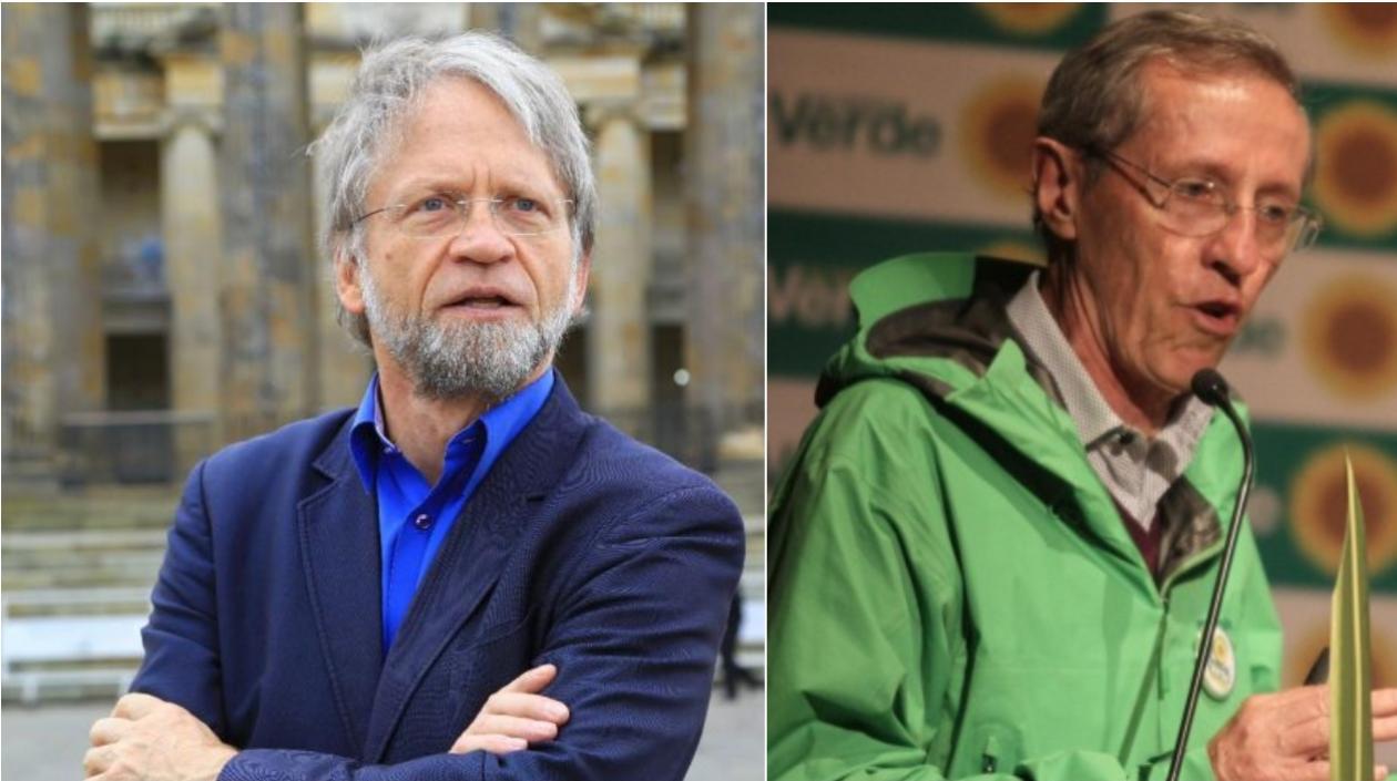Antanas Mockus y Antonio Navarro, copresidentes del Partido Alianza Verde.