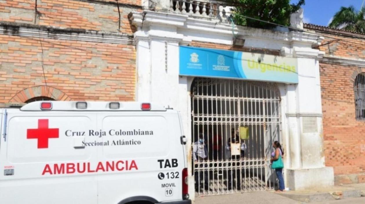 El adolescente baleado en Las Nieves fue llevado al Hospital General de Barranquilla. 