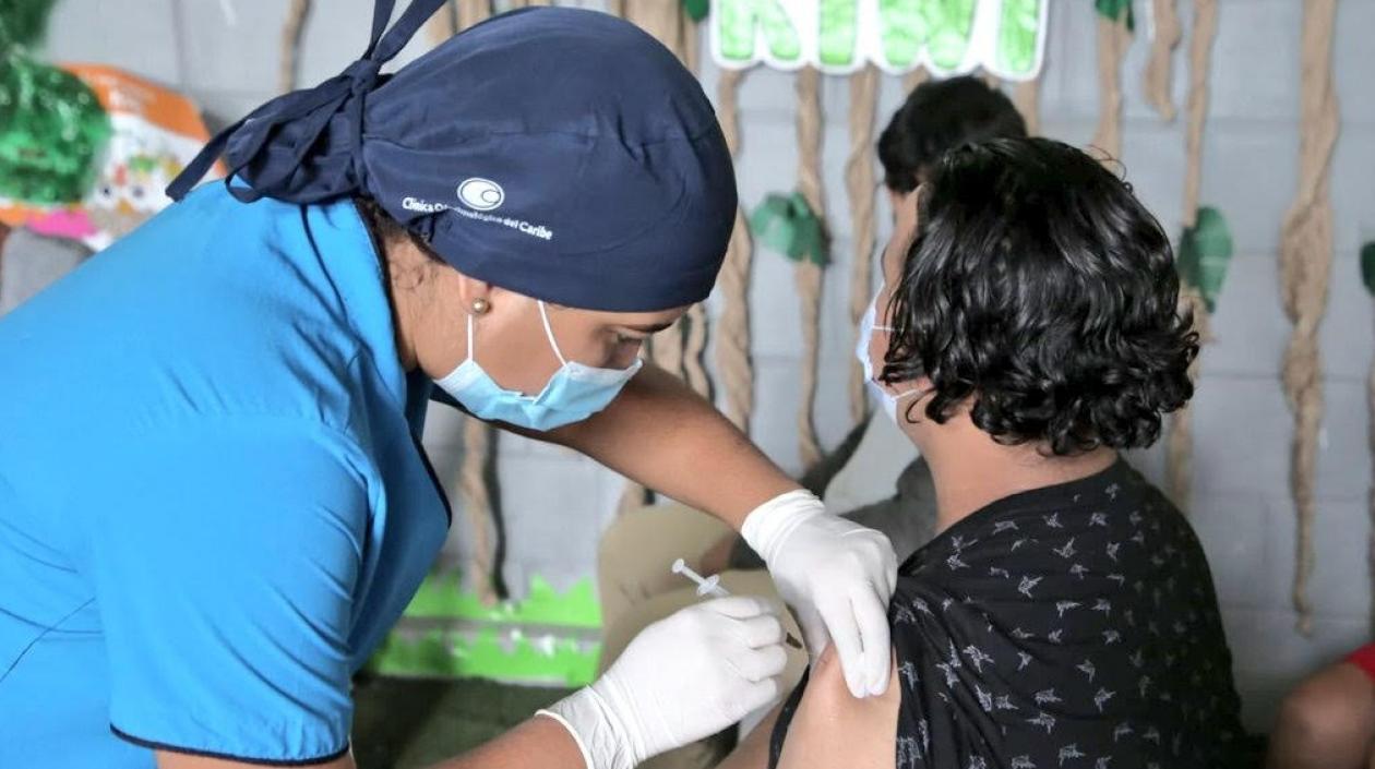 Vacunación contra el Covid-19 en Barranquilla.