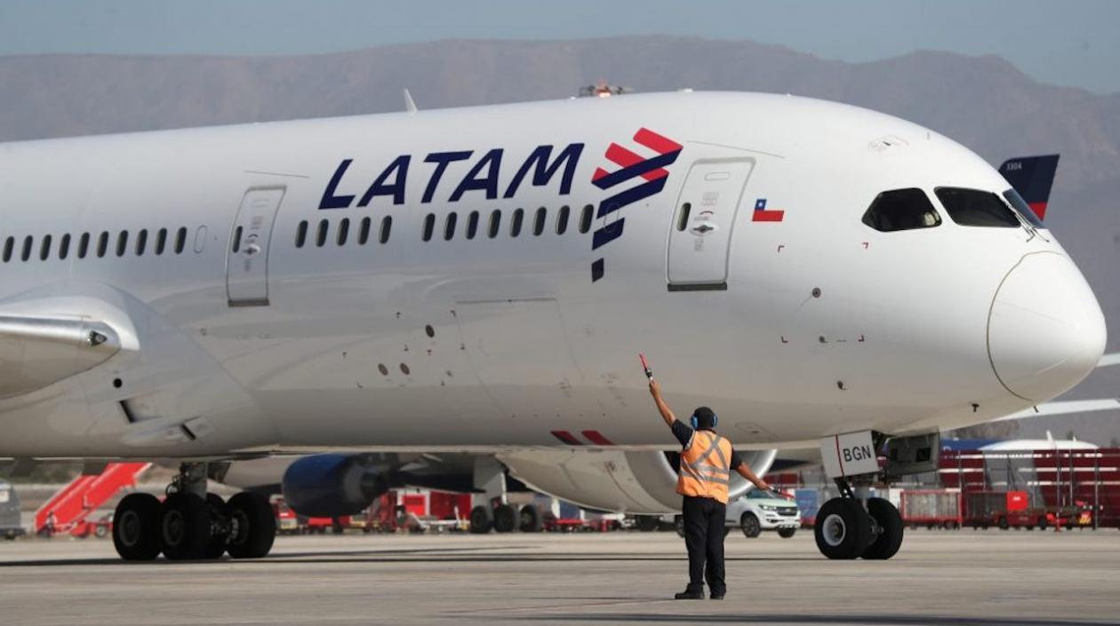 Avión de Latam. 