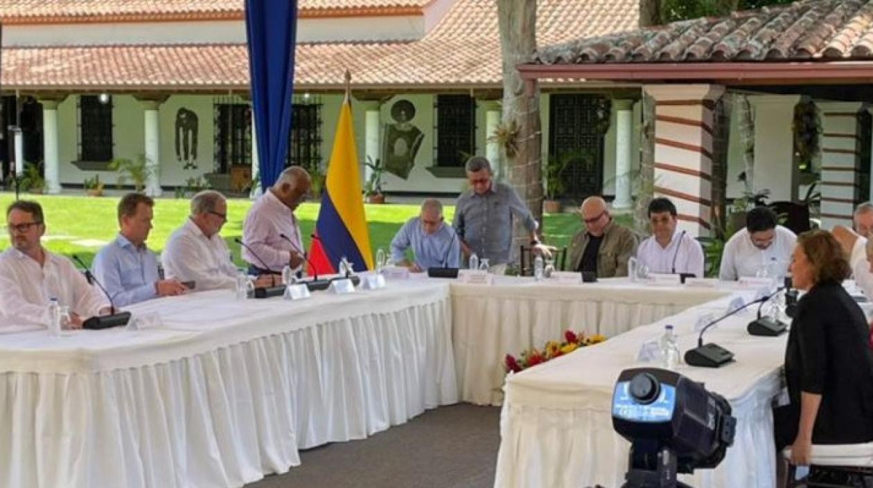 La reunión entre Gobierno de Colombia, ELN, ONU y países garantes.