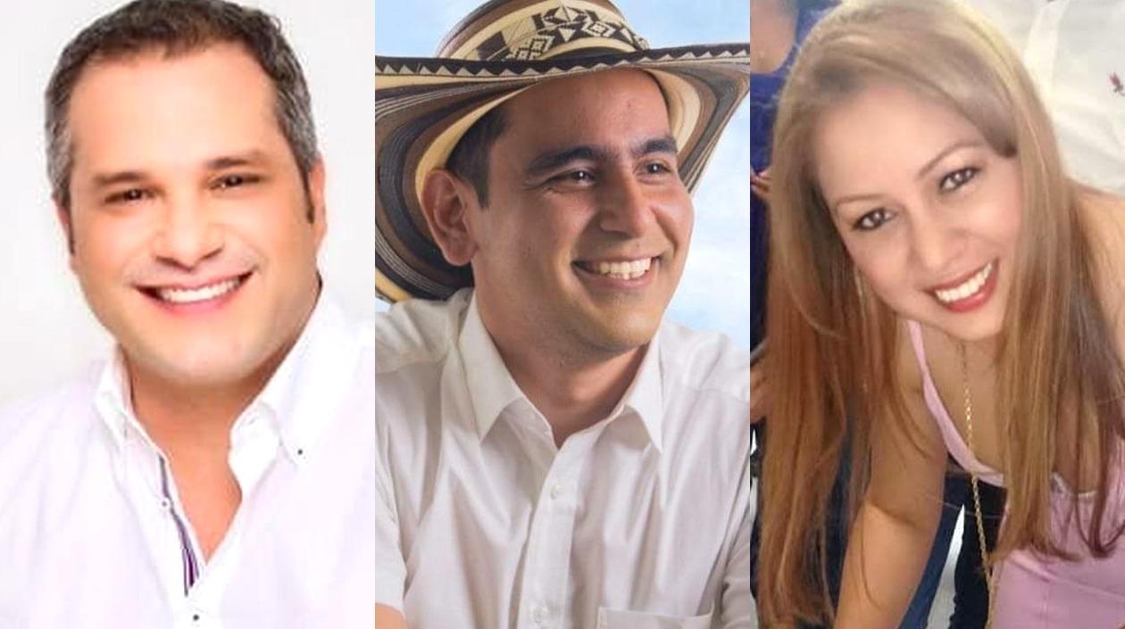 Los elegidos Julio Álvarez, Jairo Echeverría y Zoila Castañeda.