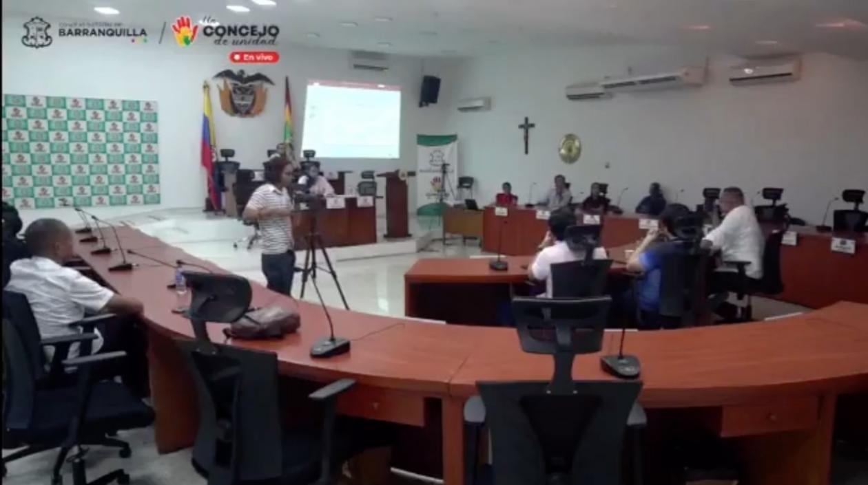 Sesión del Concejo de Barranquilla. 