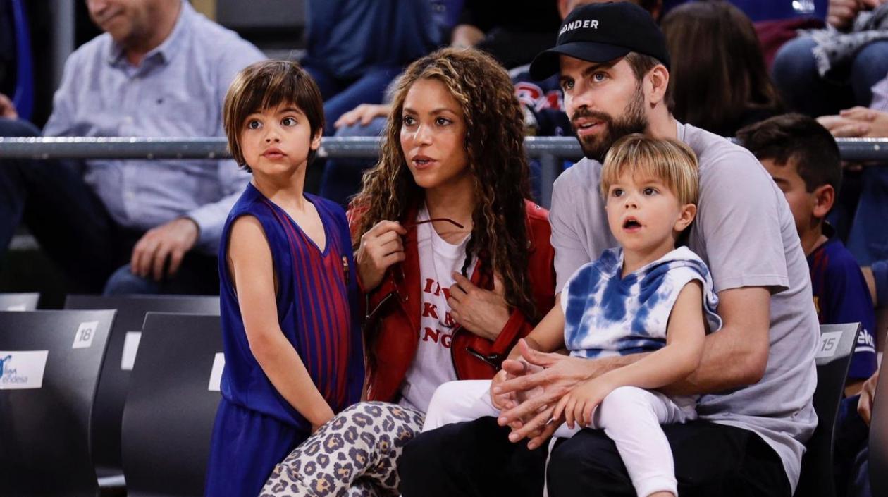 Shakira, Piqué y sus hijos.