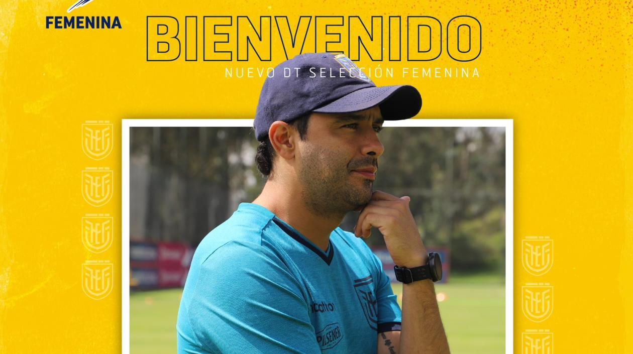 Andrés Usme, entrenador de la Selección Ecuador femenina. 