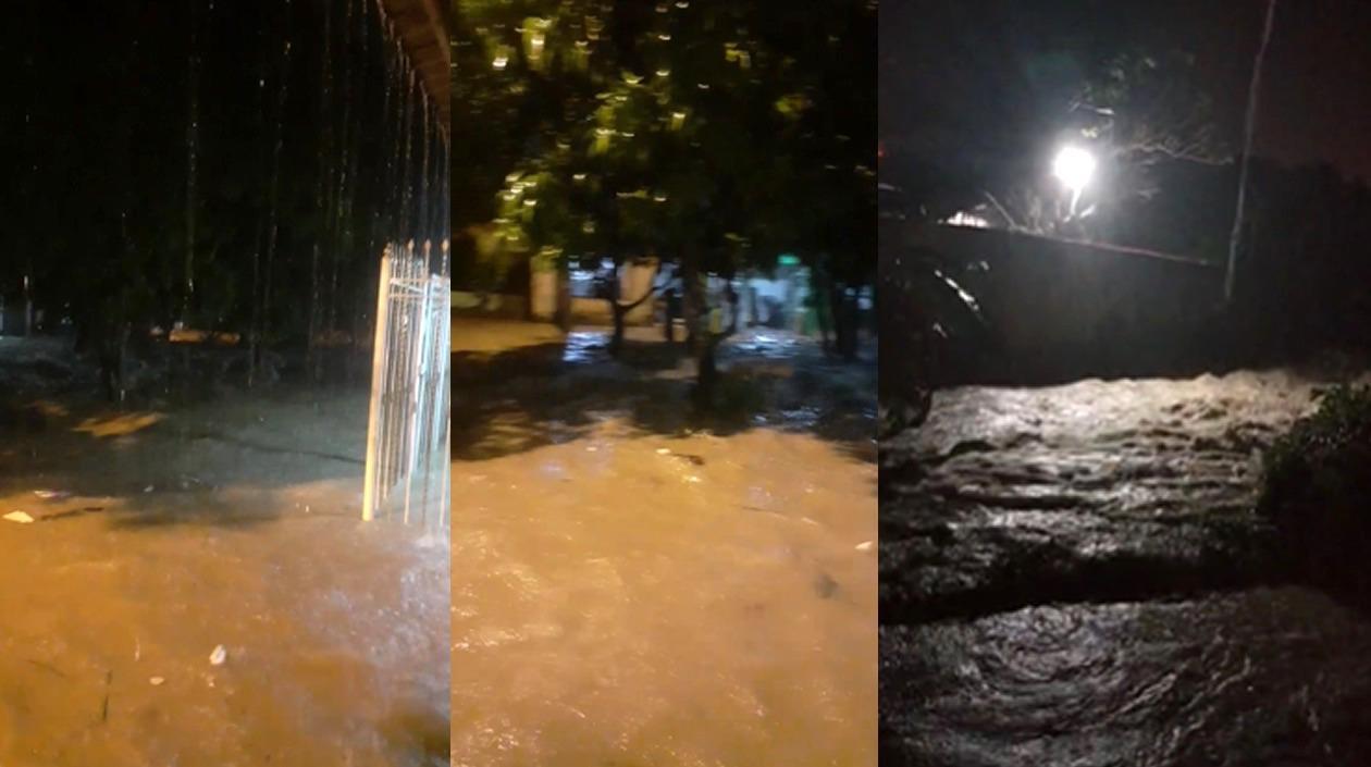 Inundaciones esta noche en Sabanalarga.