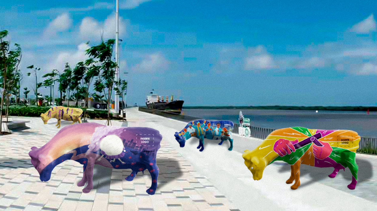 Las vacas serán elaboradas en fibra de vidrio y serán expuestas en sitios emblemáticos de Barranquilla.