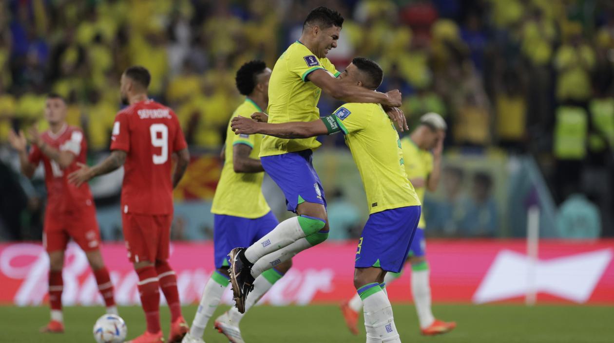 Casemiro marcó el único gol de Brasil, en el minuto 82.