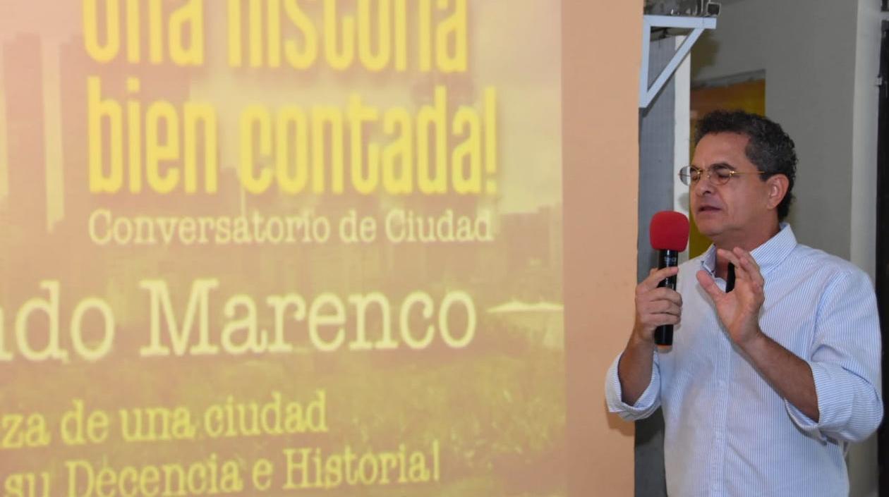 El exmagistrado Raymundo Marenco durante su intervención.