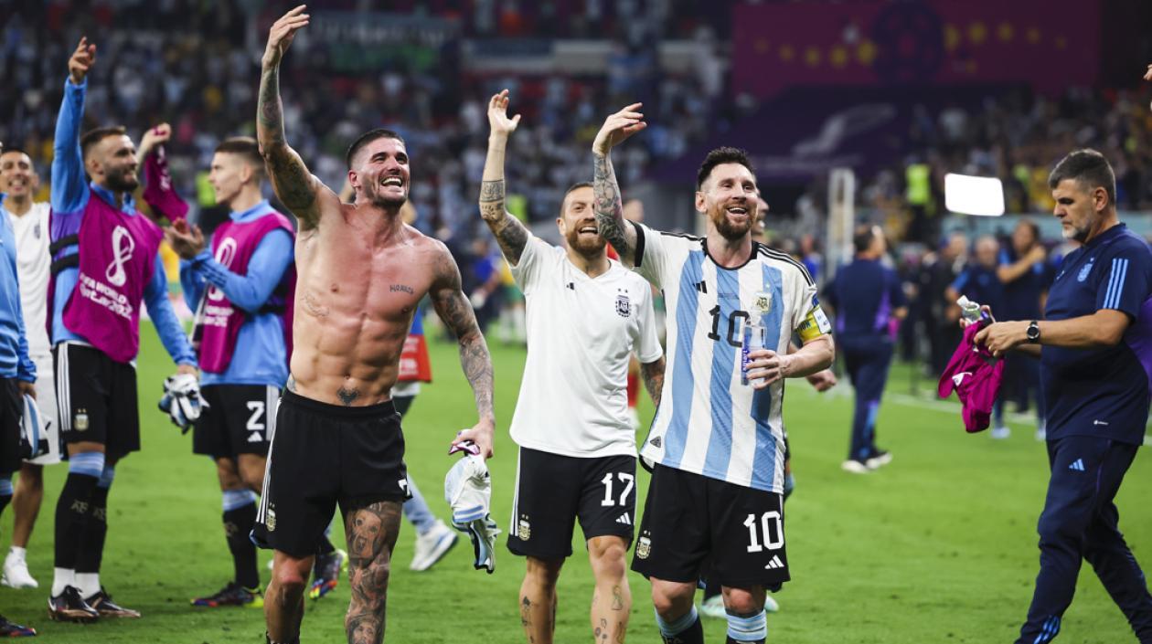 Celebración de los argentinos.