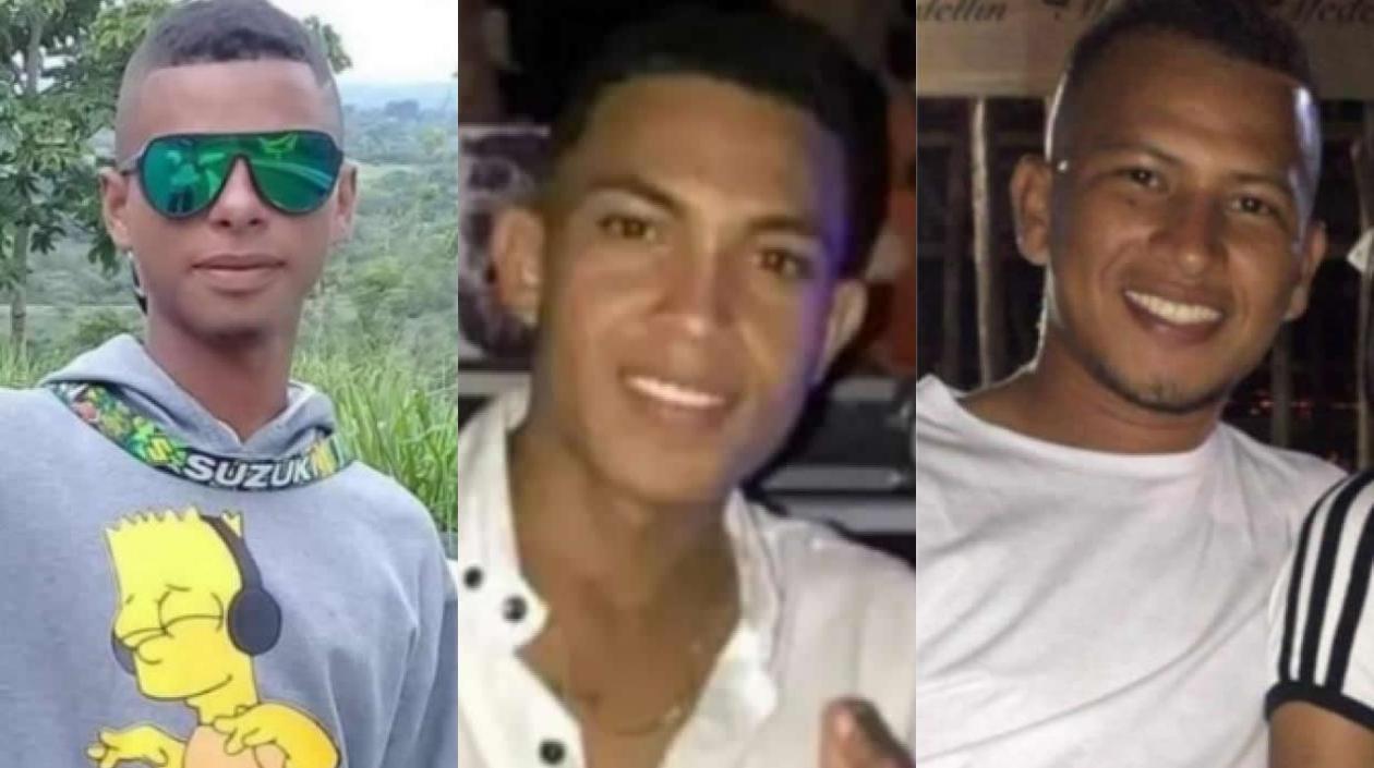 Carlos Arévalo, Carlos Ibáñez y Jesús David Díaz, los jóvenes de Chochó asesinados en julio pasado