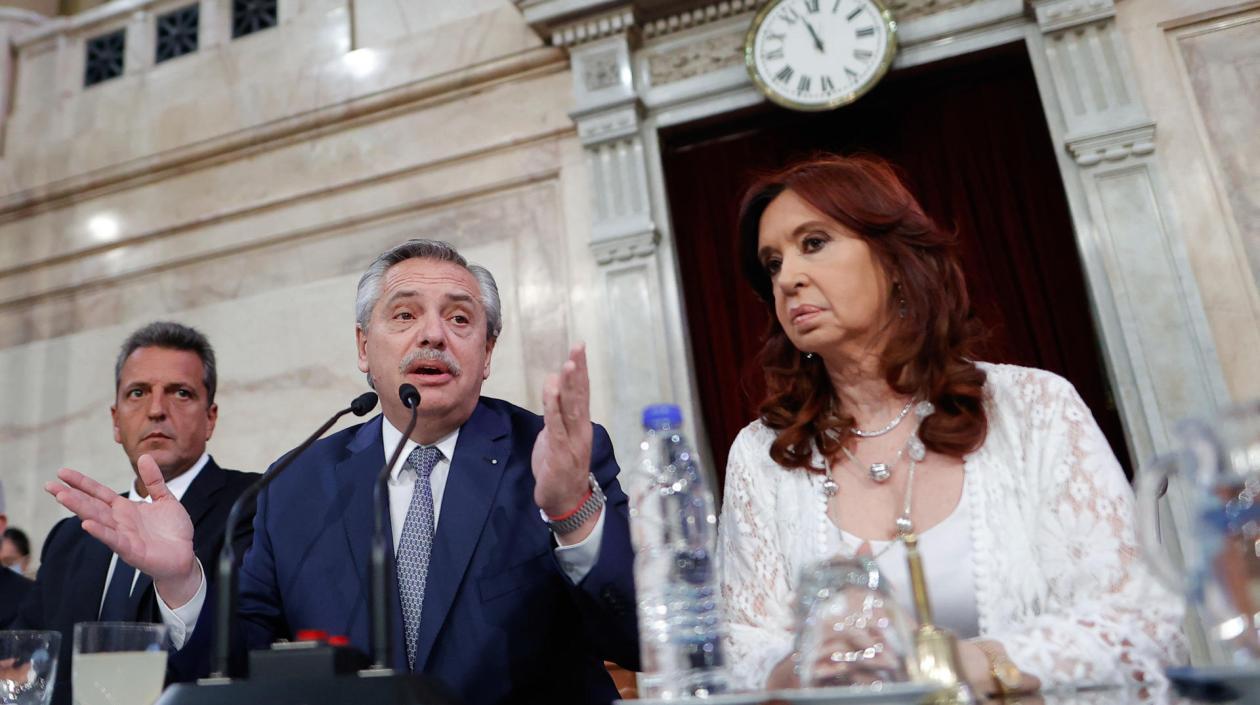 El presidente de Argentina, Alberto Fernández y la vicepresidenta Cristina Kirchner,