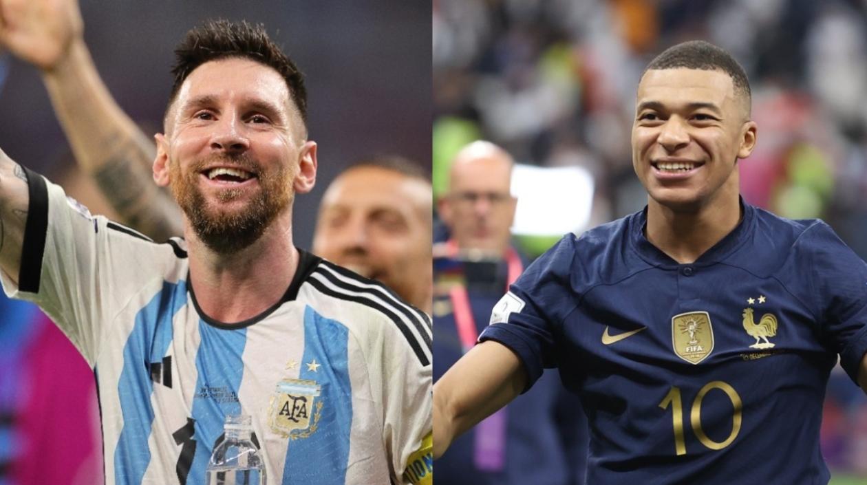 Lionel Messi y Kylian Mbappé, estrellas de Argentina y Francia, respectivamente.
