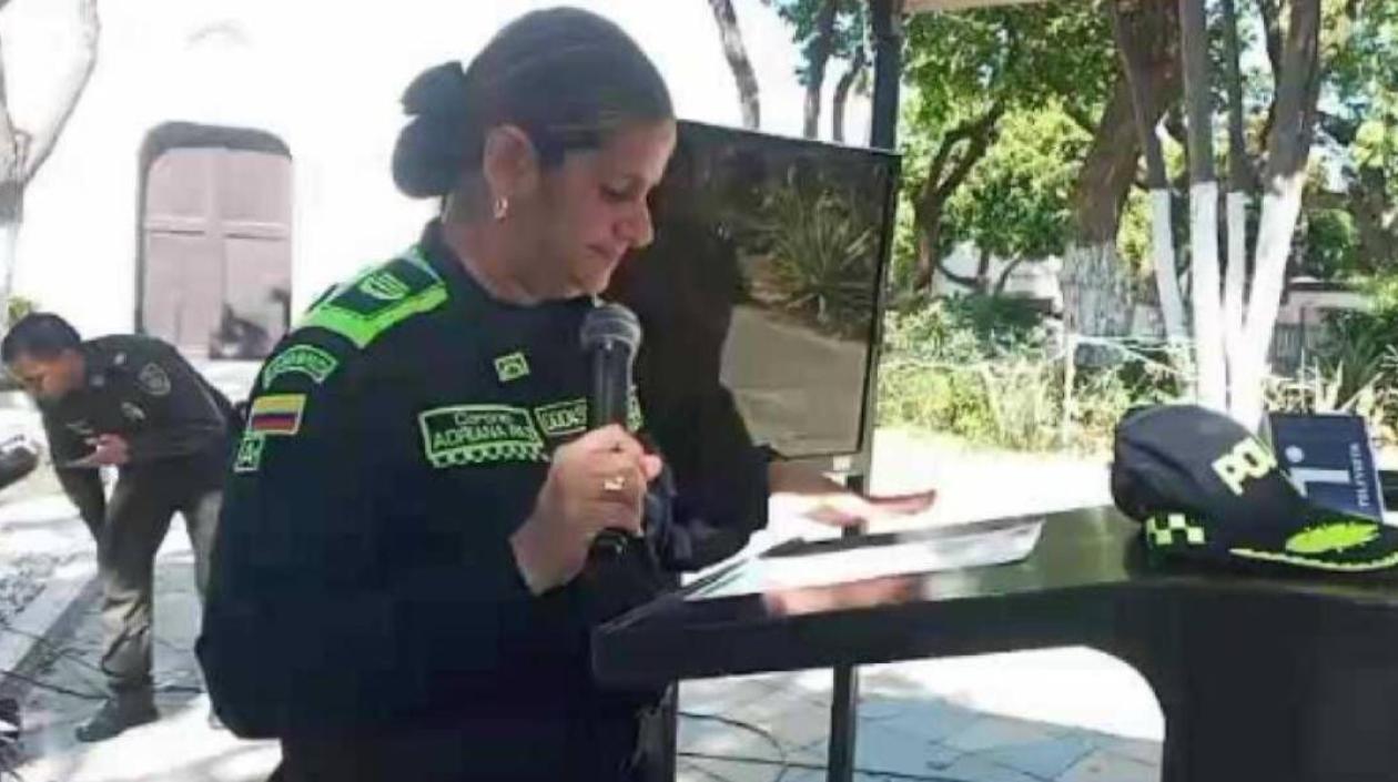Coronel Adriana Gisela Paz, comandante de la Policía Metropolitana de Santa Marta.
