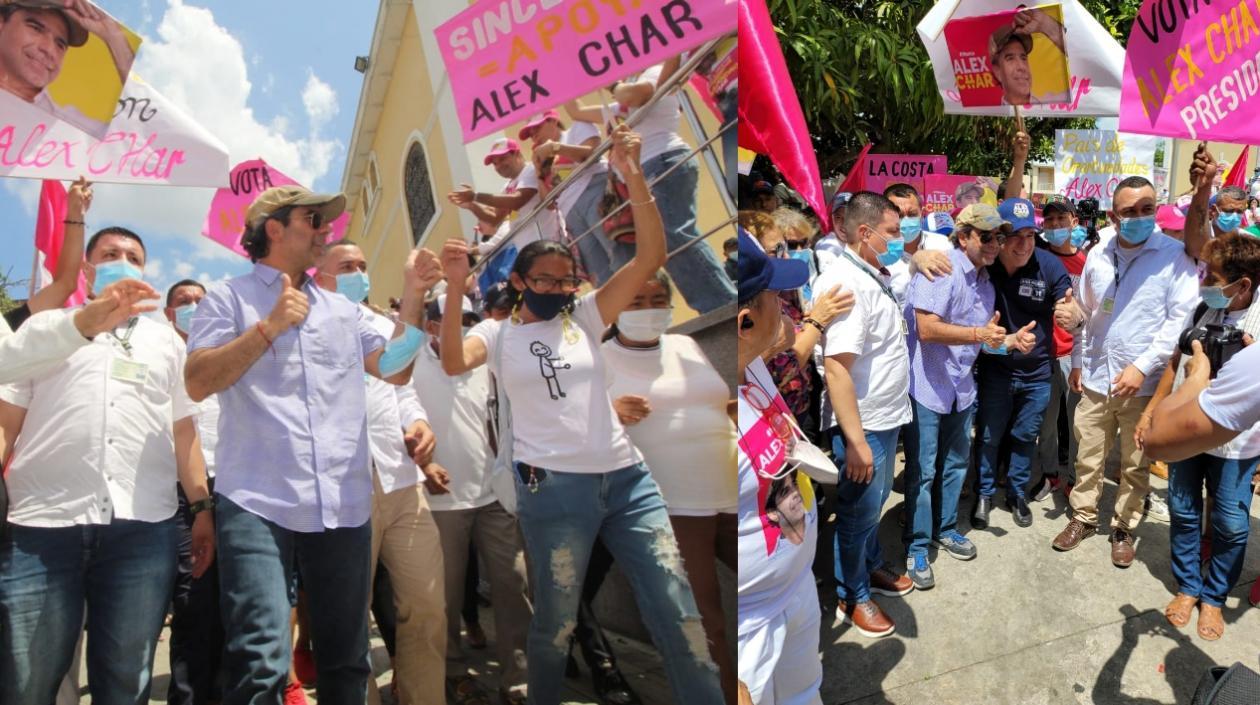 Alex Char en su campaña presidencial en Sucre.