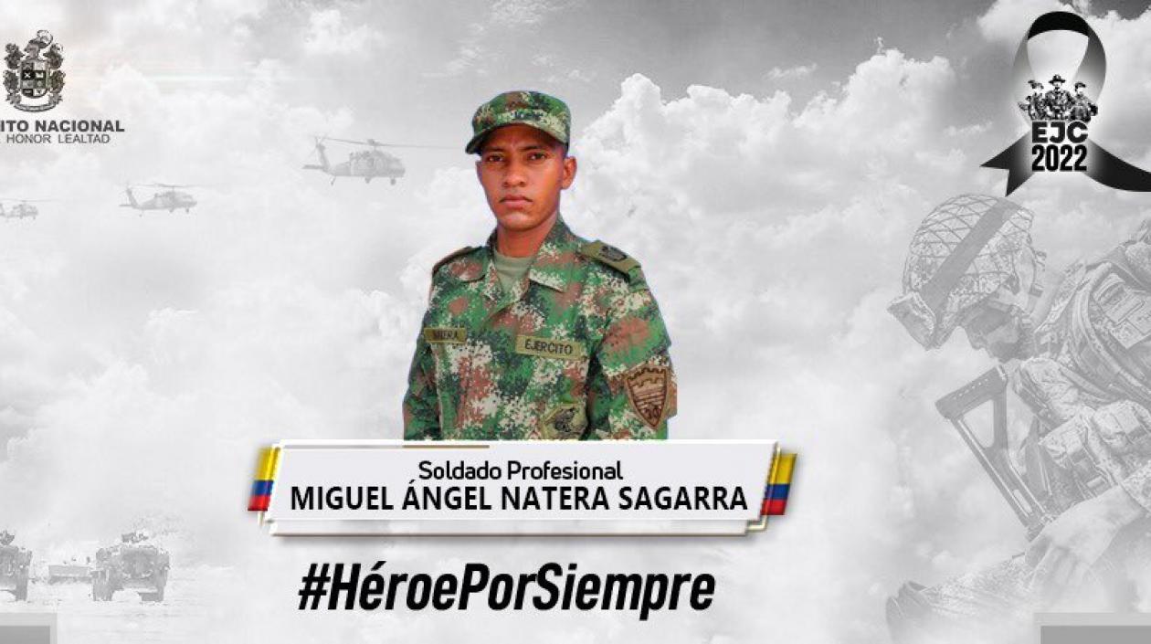 Miguel Ángel Natera, Soldado fallecido.