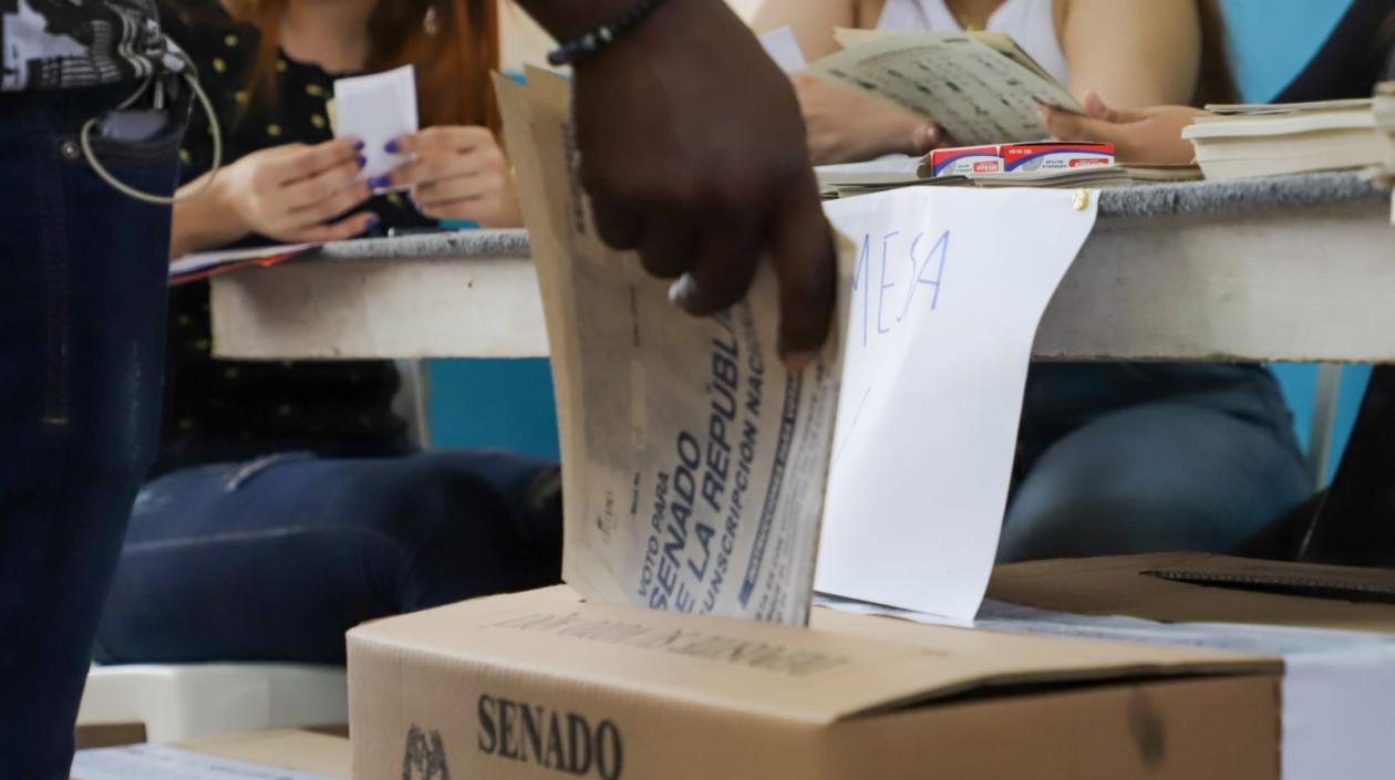 Puesto de votación en Barranquilla. 