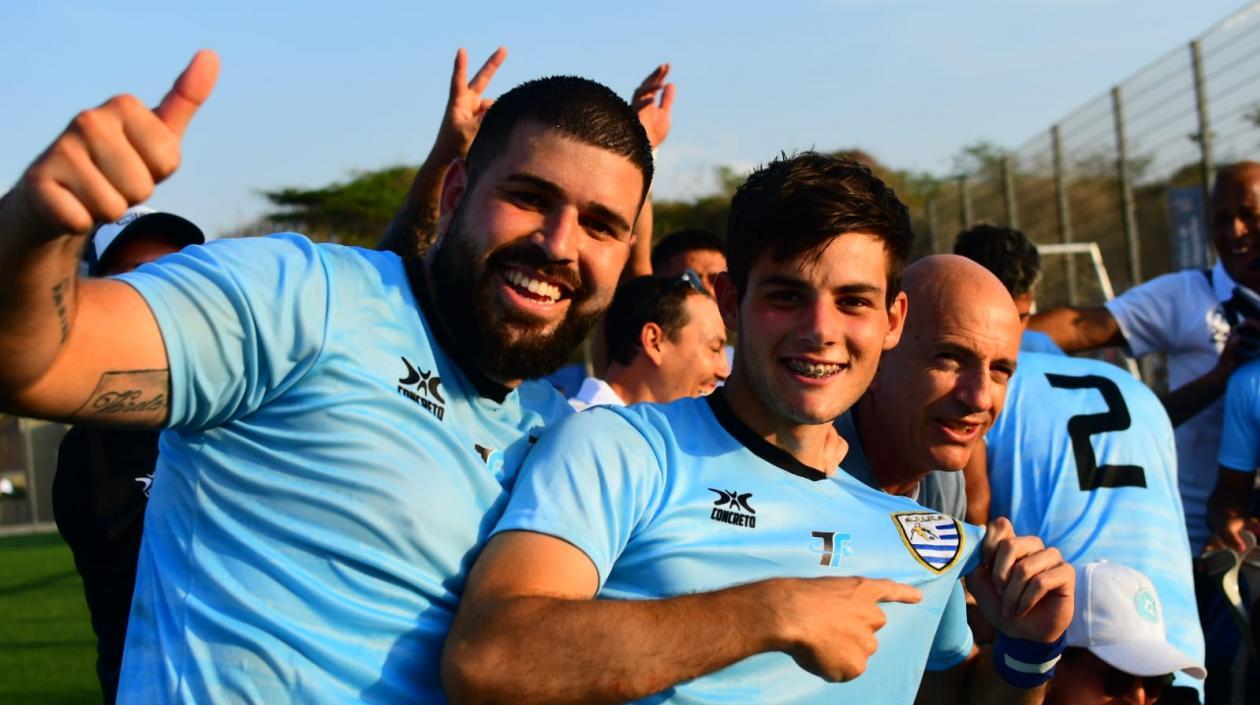 Jugadores de la escuadra uruguaya. 