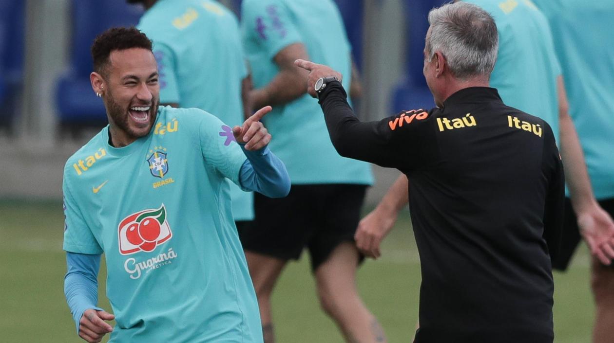 Neymar durante un entrenamiento. 