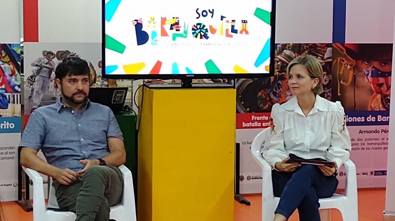 El Alcalde de Barranquilla Jaime Pumarejo y Sandra Gómez.