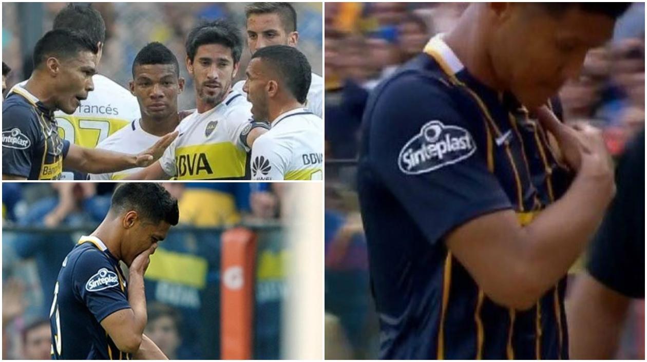 Momento de las provocaciones de Teófilo a Gutiérrez a Boca Juniors. 
