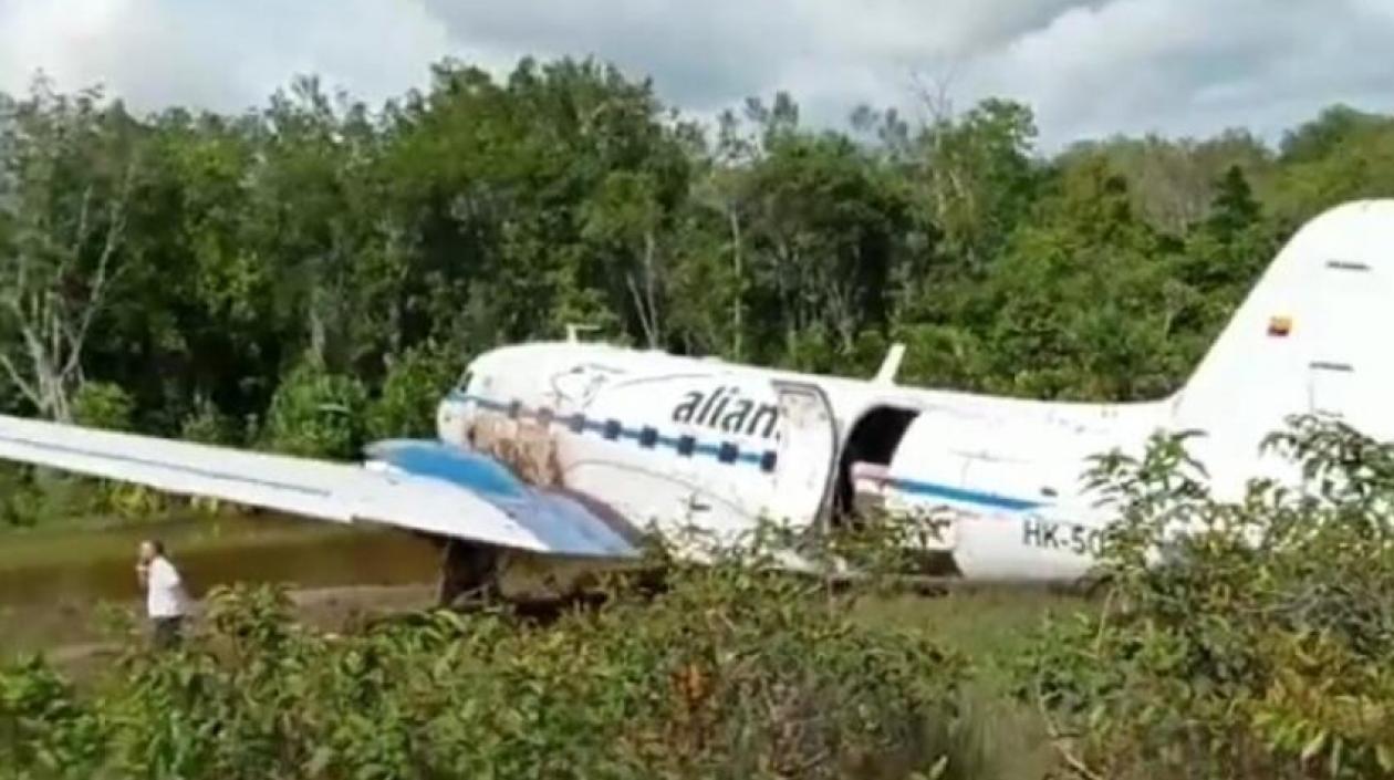 Avión DC3 accidentado en Guainía.