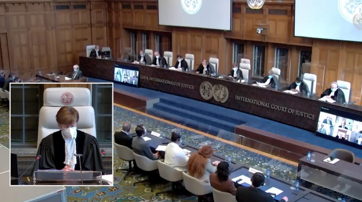 Corte de La Haya en el fallo del litigio entre Colombia y Nicaragua.