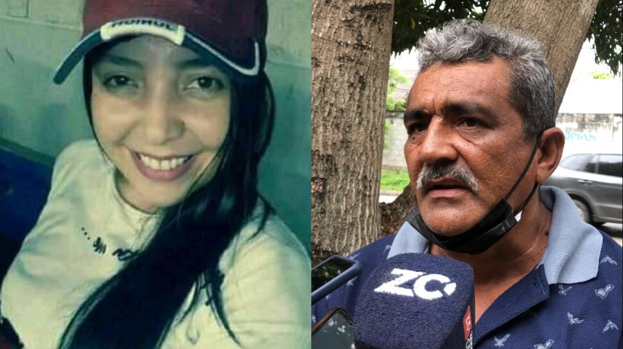 Olinda Carolina Yepes Buelvas y su tío Ubaldo.