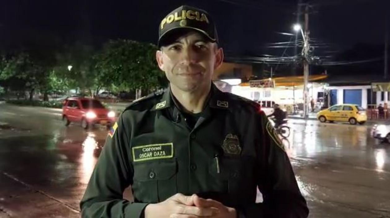 Coronel Óscar Daza, comandante operativo Policía Metropolitana de Barranquilla
