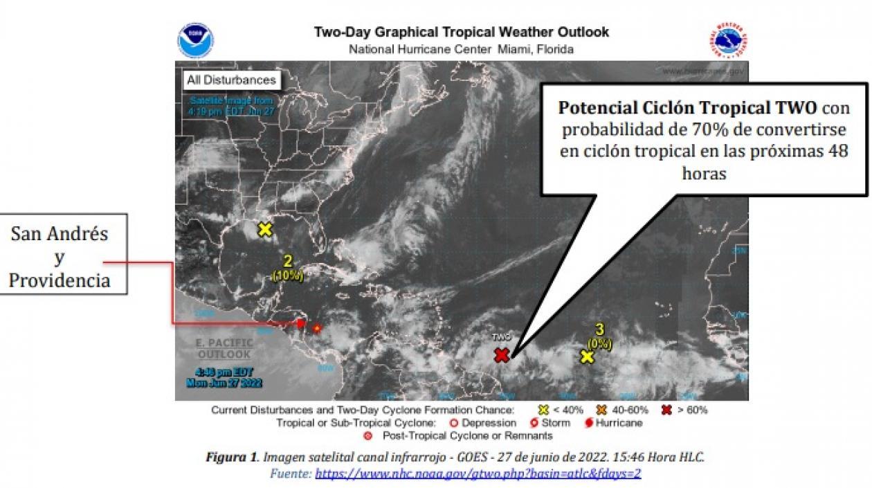 El paso de la tormenta tropical por el Caribe colombiano,