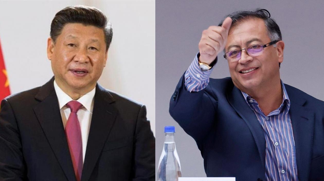 Xi Jinping y Gustavo Petro.