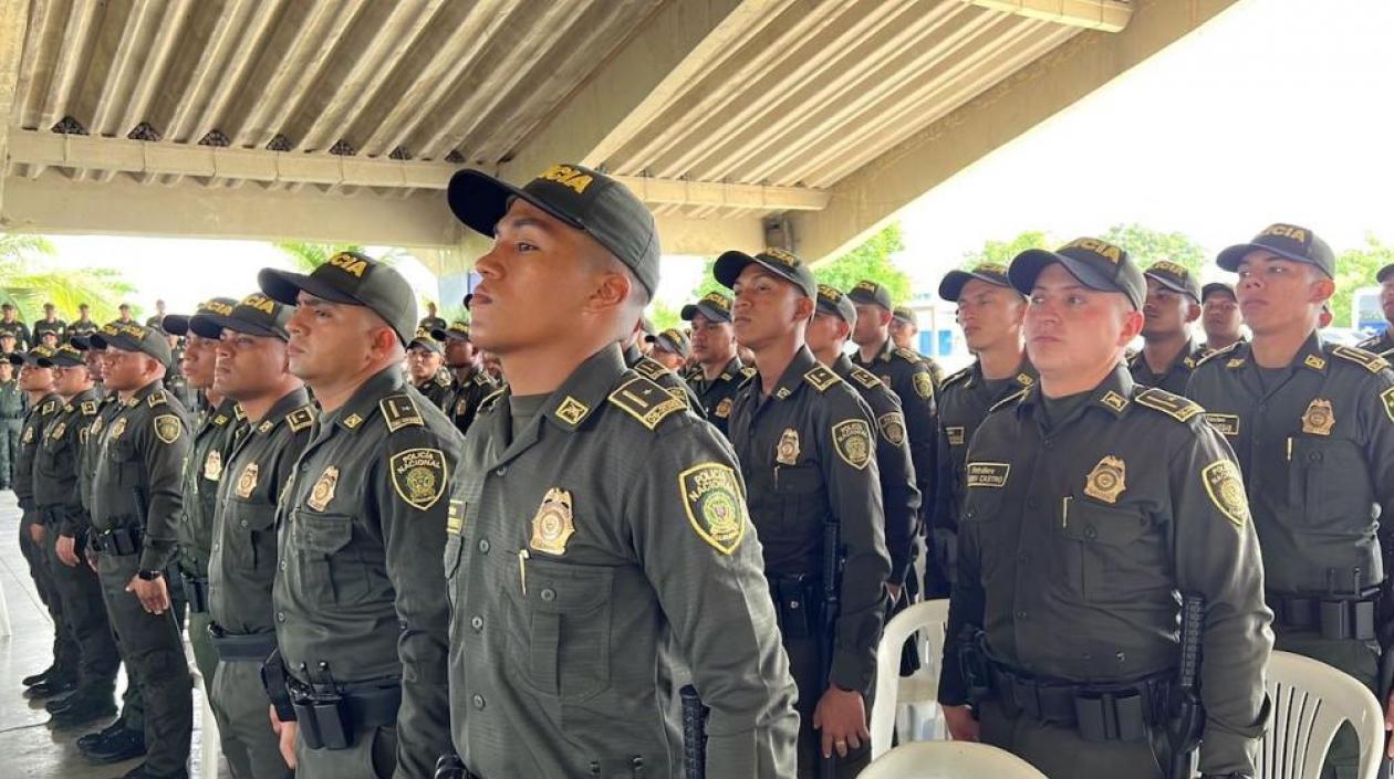 Los nuevos policías que llegaron a Barranquilla.