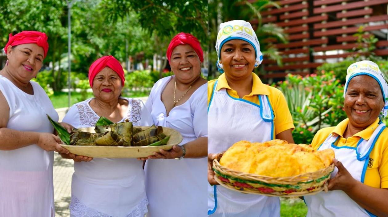 Las matronas de Pital de Megua y Luruaco están listas para la fiesta gastronómica.