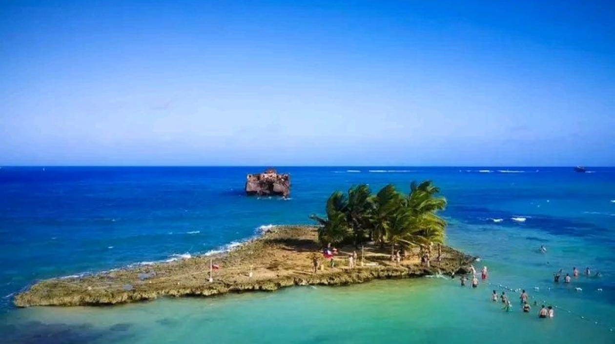 Playa Rocky Cay en San Andrés, donde fue baleado el turista caleño.