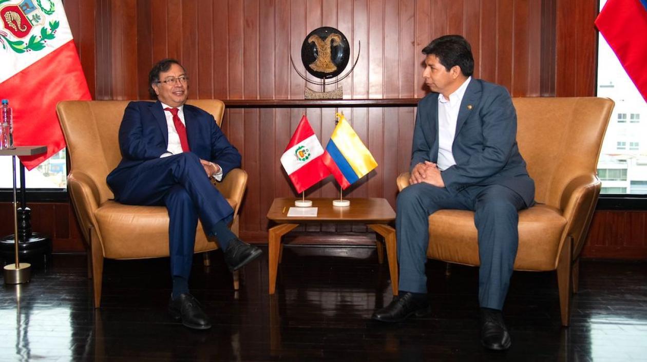 Los Presidentes de Colombia, Gustavo Petro, y de Perú, Pedro Castillo.