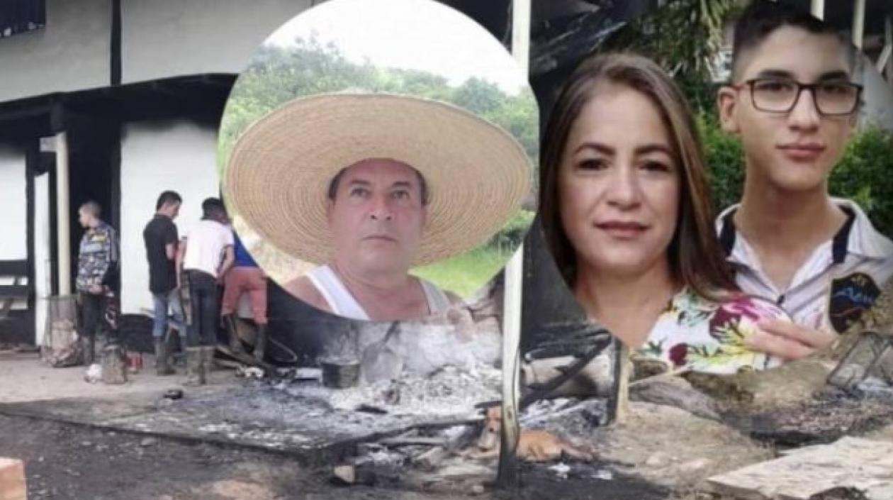 Tres de las víctimas: Álvaro Díaz Pineda, su esposa Loiden Acuña Pérez, su hijo Johan Sebastián Díaz, de 20 años.