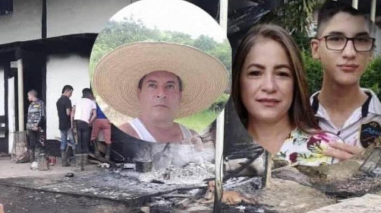 El docente Álvaro Díaz, su esposa y su hijo de 20 años. Una hija de 13 años también fue asesinada.