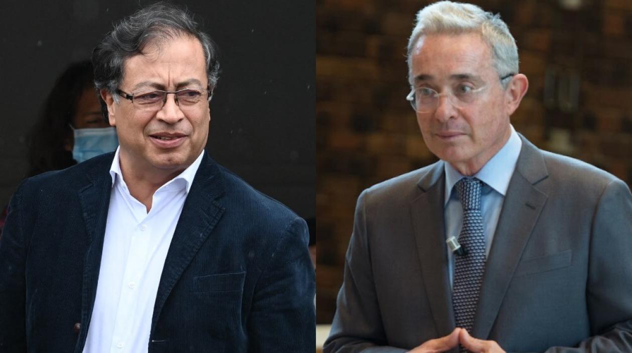 Presidente Gustavo Petro y Álvaro Uribe, jefe del Centro Democrático.